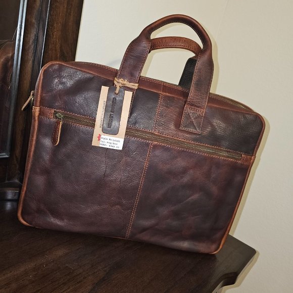 Paul & Taylor Genuine Leather Laptop Bag/Briefcase - Picture 5 of 16